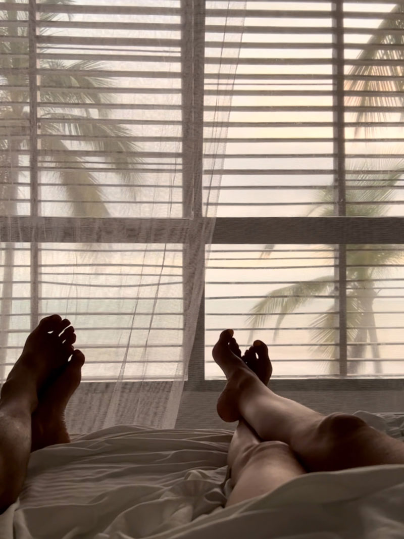 Amanecer en Palomino Amanecer desde la cama en Palomino, La Guajira, Colombia