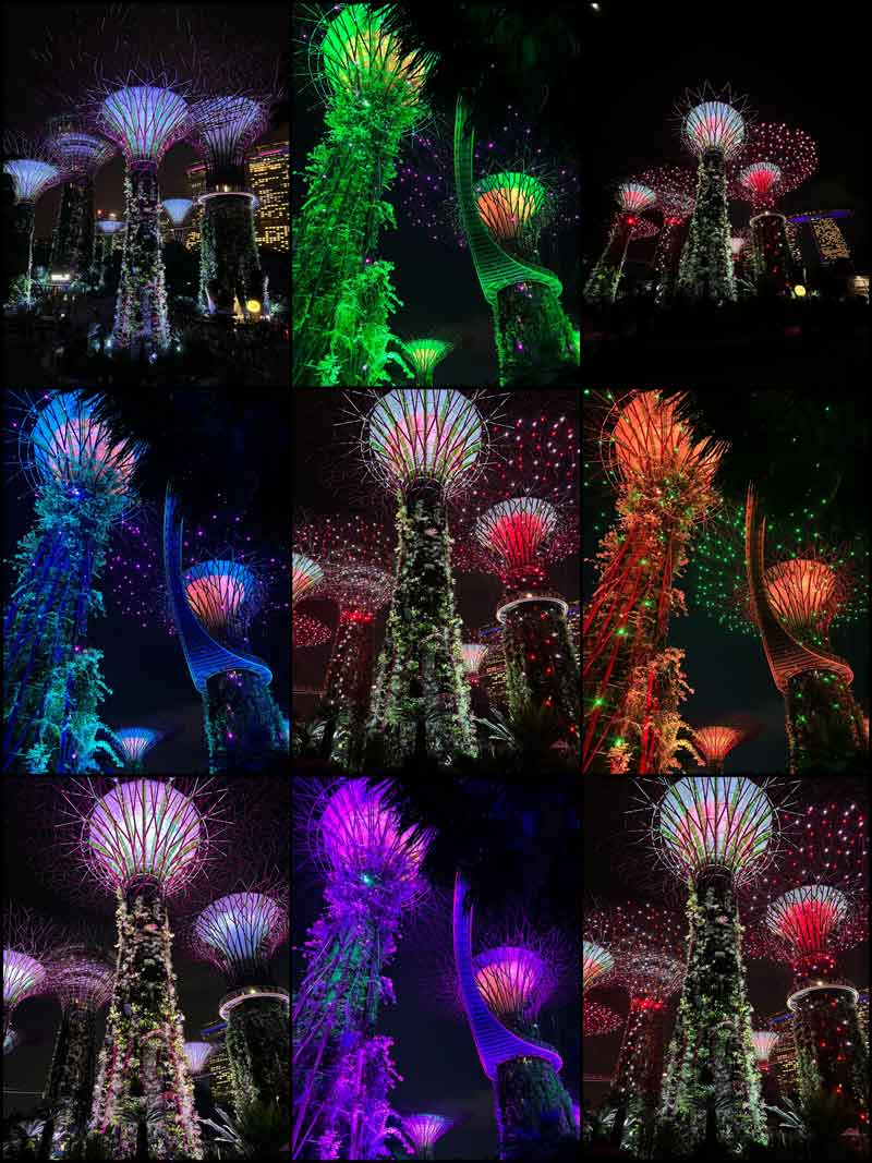 Espectáculo luces jardines de la bahía, Singapur