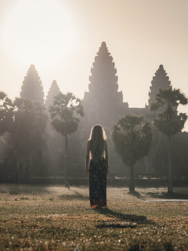 Amanecer en Angkor Wat, templo principal de Camboya, Siem Reap